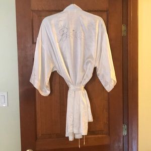 Victoria Secret satin “Bride” robe *never worn*